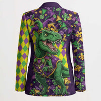 Funny Mardi Gras T-Rex Dinosaur Blazer Let The Good Times Roll - Wonder Print Shop