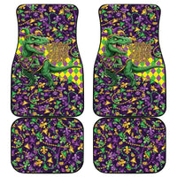 Funny Mardi Gras T-Rex Dinosaur Car Mats Let The Good Times Roll - Wonder Print Shop