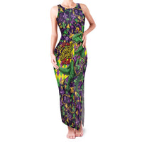 Funny Mardi Gras T-Rex Dinosaur Family Matching Tank Maxi Dress and Hawaiian Shirt Let The Good Times Roll - Wonder Print Shop