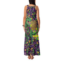 Funny Mardi Gras T-Rex Dinosaur Family Matching Tank Maxi Dress and Hawaiian Shirt Let The Good Times Roll - Wonder Print Shop