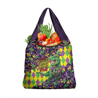 Funny Mardi Gras T-Rex Dinosaur Grocery Bag Let The Good Times Roll - Wonder Print Shop