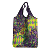 Funny Mardi Gras T-Rex Dinosaur Grocery Bag Let The Good Times Roll - Wonder Print Shop