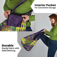Funny Mardi Gras T-Rex Dinosaur Grocery Bag Let The Good Times Roll - Wonder Print Shop