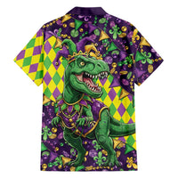 Funny Mardi Gras T-Rex Dinosaur Hawaiian Shirt Let The Good Times Roll - Wonder Print Shop