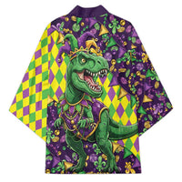 Funny Mardi Gras T-Rex Dinosaur Kimono Let The Good Times Roll - Wonder Print Shop