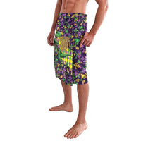 Funny Mardi Gras T-Rex Dinosaur Lavalava Let The Good Times Roll - Wonder Print Shop