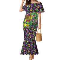 Funny Mardi Gras T-Rex Dinosaur Mermaid Dress Let The Good Times Roll - Wonder Print Shop