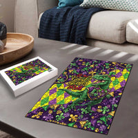 Funny Mardi Gras T-Rex Dinosaur Puzzle Let The Good Times Roll - Wonder Print Shop