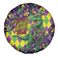 Funny Mardi Gras T-Rex Dinosaur Spare Tire Cover Let The Good Times Roll - Wonder Print Shop