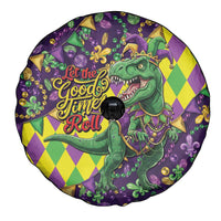 Funny Mardi Gras T-Rex Dinosaur Spare Tire Cover Let The Good Times Roll - Wonder Print Shop