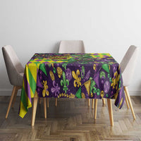 Funny Mardi Gras T-Rex Dinosaur Tablecloth Let The Good Times Roll - Wonder Print Shop