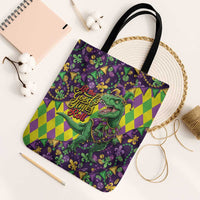 Funny Mardi Gras T-Rex Dinosaur Tote Bag Let The Good Times Roll - Wonder Print Shop
