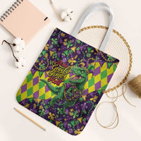 Funny Mardi Gras T-Rex Dinosaur Tote Bag Let The Good Times Roll - Wonder Print Shop