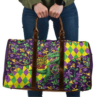 Funny Mardi Gras T-Rex Dinosaur Travel Bag Let The Good Times Roll - Wonder Print Shop
