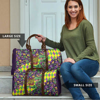 Funny Mardi Gras T-Rex Dinosaur Travel Bag Let The Good Times Roll - Wonder Print Shop