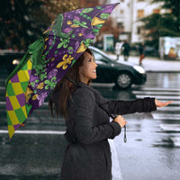 Funny Mardi Gras T-Rex Dinosaur Umbrella Let The Good Times Roll - Wonder Print Shop