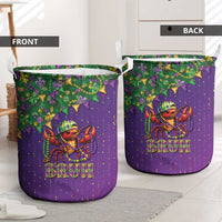 Funny Crawfish Carnival Laundry Basket It's Mardi Gras Bruh - Wonder Print Shop