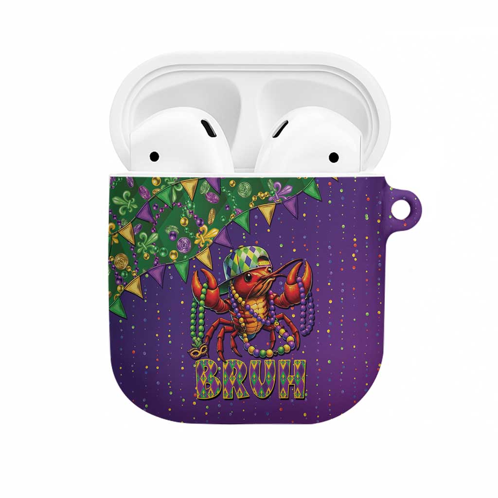 Funny Crawfish Carnival AirPods Case It's Mardi Gras Bruh - Wonder Print Shop