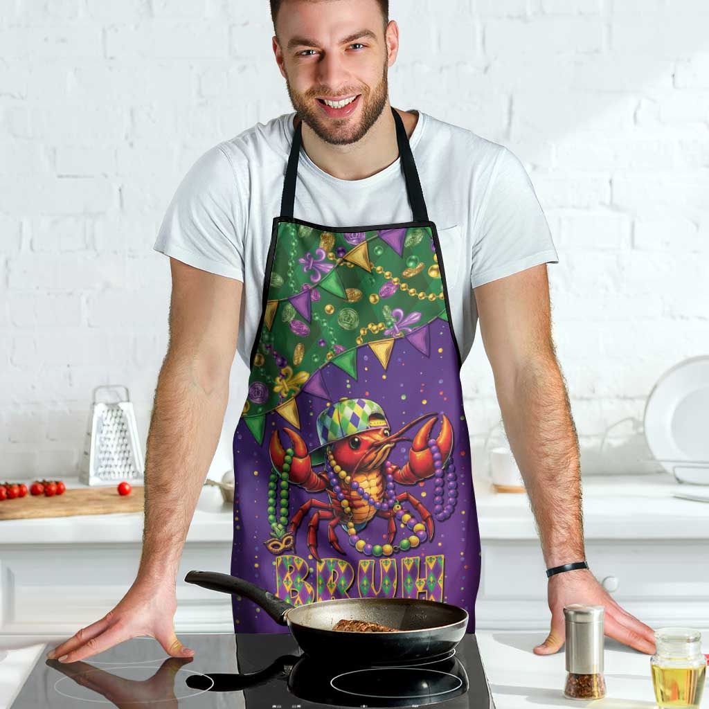 Funny Crawfish Carnival Apron It's Mardi Gras Bruh - Wonder Print Shop