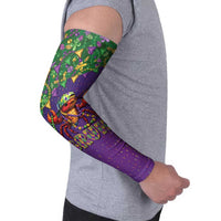 Funny Crawfish Carnival Arm Sleeves It's Mardi Gras Bruh - Wonder Print Shop
