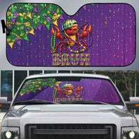 Funny Crawfish Carnival Auto Sun Shade It's Mardi Gras Bruh - Wonder Print Shop