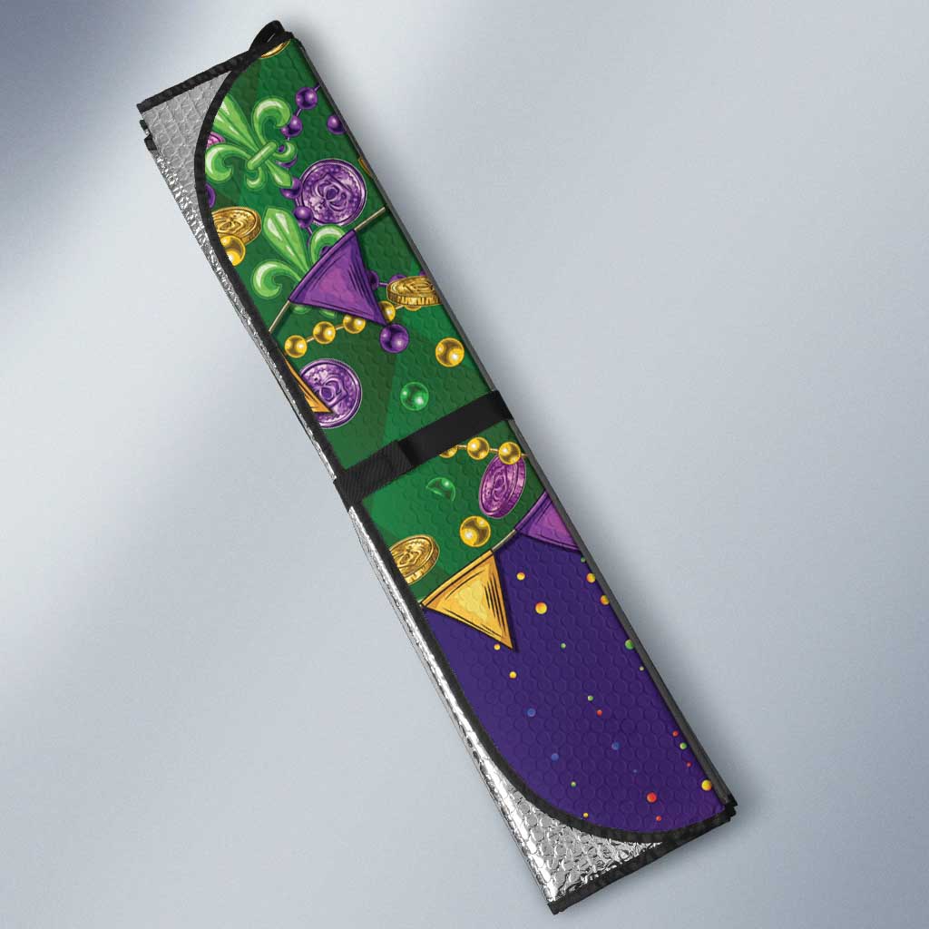 Funny Crawfish Carnival Auto Sun Shade It's Mardi Gras Bruh - Wonder Print Shop