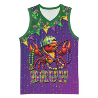 Funny Crawfish Carnival Basketball Jersey It's Mardi Gras Bruh - Wonder Print Shop