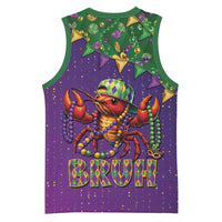 Funny Crawfish Carnival Basketball Jersey It's Mardi Gras Bruh - Wonder Print Shop