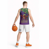 Funny Crawfish Carnival Basketball Jersey It's Mardi Gras Bruh - Wonder Print Shop