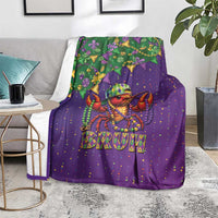 Funny Crawfish Carnival Blanket It's Mardi Gras Bruh - Wonder Print Shop