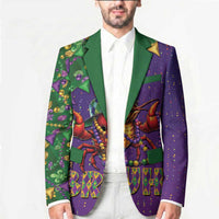 Funny Crawfish Carnival Blazer It's Mardi Gras Bruh - Wonder Print Shop