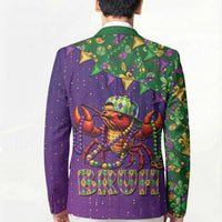 Funny Crawfish Carnival Blazer It's Mardi Gras Bruh - Wonder Print Shop