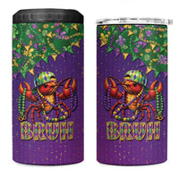 Funny Crawfish Carnival 4 in 1 Can Cooler Tumbler It's Mardi Gras Bruh - Wonder Print Shop