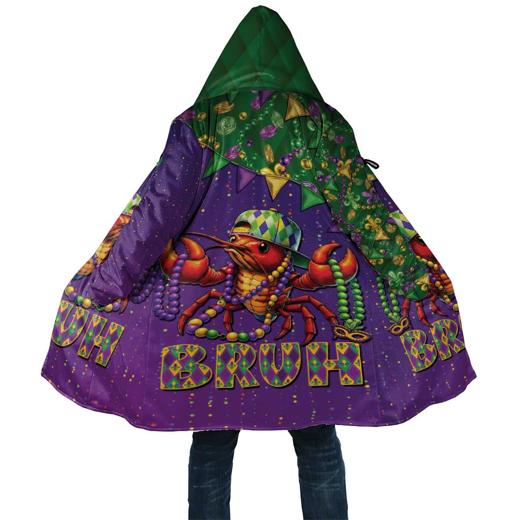 Funny Crawfish Carnival Cloak It's Mardi Gras Bruh - Wonder Print Shop