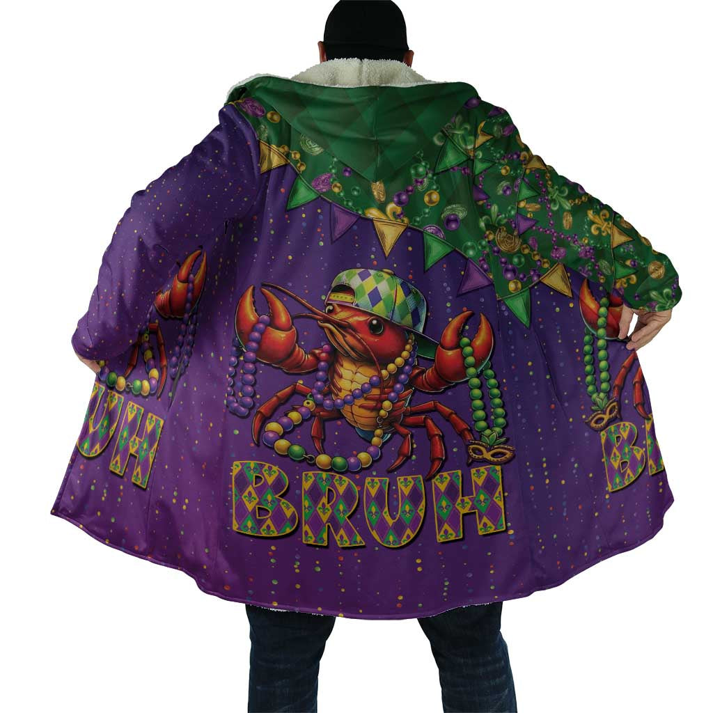 Funny Crawfish Carnival Cloak It's Mardi Gras Bruh - Wonder Print Shop