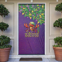 Funny Crawfish Carnival Door Cover It's Mardi Gras Bruh - Wonder Print Shop