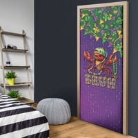 Funny Crawfish Carnival Door Cover It's Mardi Gras Bruh - Wonder Print Shop