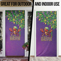 Funny Crawfish Carnival Door Cover It's Mardi Gras Bruh - Wonder Print Shop