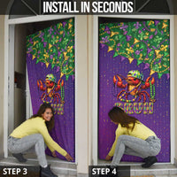 Funny Crawfish Carnival Door Cover It's Mardi Gras Bruh - Wonder Print Shop