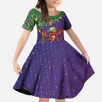 Funny Crawfish Carnival Family Matching Long Sleeve Bodycon Dress and Hawaiian Shirt It's Mardi Gras Bruh - Wonder Print Shop