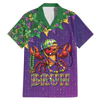 Funny Crawfish Carnival Family Matching Mermaid Dress and Hawaiian Shirt It's Mardi Gras Bruh - Wonder Print Shop