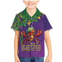 Funny Crawfish Carnival Family Matching Mermaid Dress and Hawaiian Shirt It's Mardi Gras Bruh - Wonder Print Shop