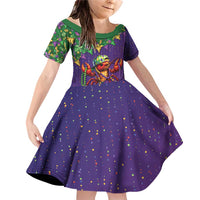 Funny Crawfish Carnival Family Matching Off Shoulder Short Dress and Hawaiian Shirt It's Mardi Gras Bruh - Wonder Print Shop