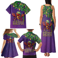 Funny Crawfish Carnival Family Matching Tank Maxi Dress and Hawaiian Shirt It's Mardi Gras Bruh - Wonder Print Shop