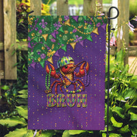 Funny Crawfish Carnival Garden Flag It's Mardi Gras Bruh - Wonder Print Shop