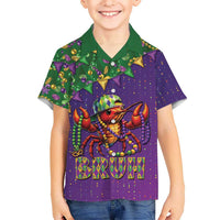 Funny Crawfish Carnival Hawaiian Shirt It's Mardi Gras Bruh - Wonder Print Shop