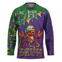 Funny Crawfish Carnival Hockey Jersey It's Mardi Gras Bruh - Wonder Print Shop