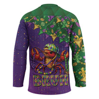 Funny Crawfish Carnival Hockey Jersey It's Mardi Gras Bruh - Wonder Print Shop