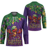Funny Crawfish Carnival Hockey Jersey It's Mardi Gras Bruh - Wonder Print Shop