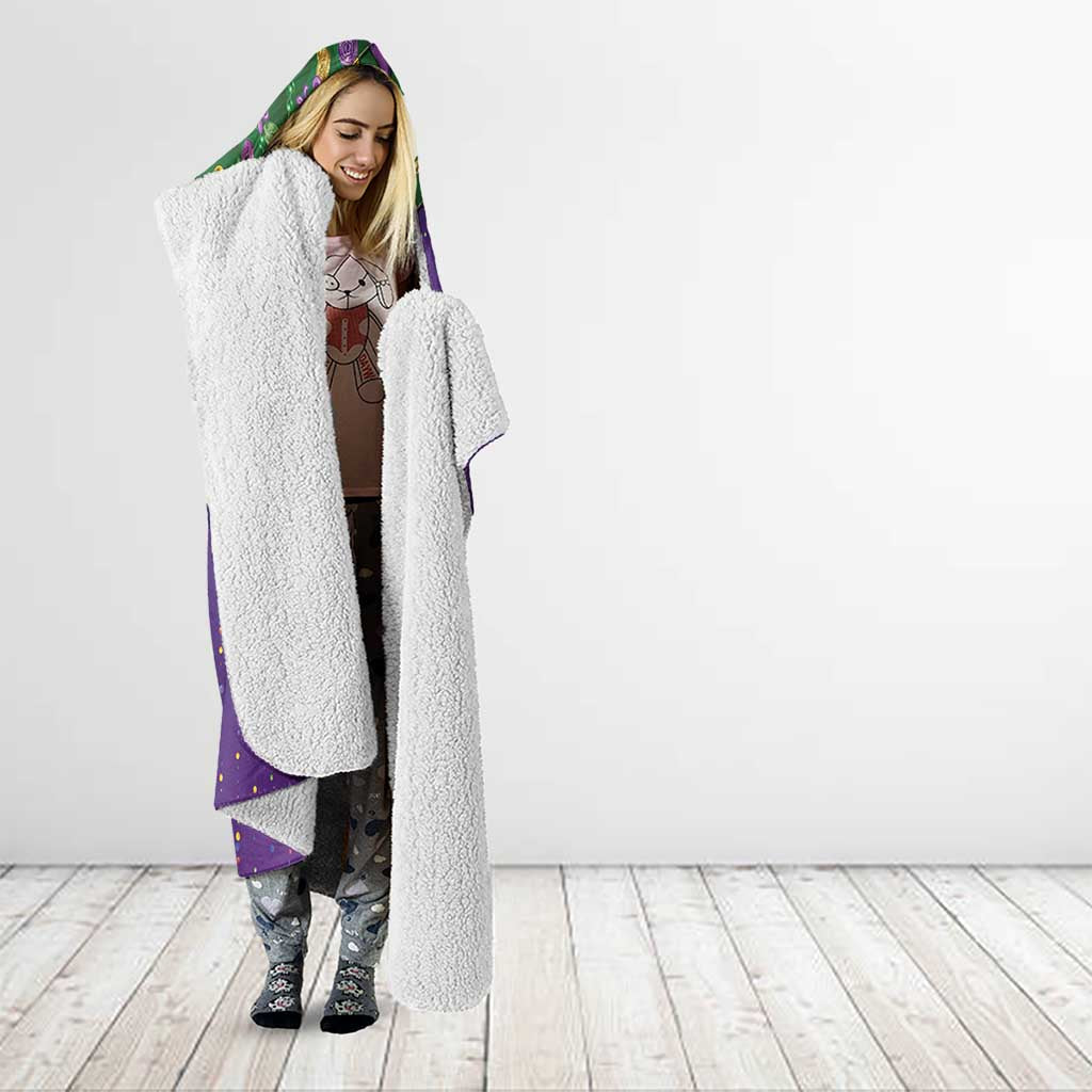 Funny Crawfish Carnival Hooded Blanket It's Mardi Gras Bruh - Wonder Print Shop